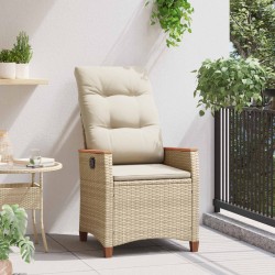 Chaise de jardin inclinable Beige et crème 64 x 57,5 x 112 cm 550016550016