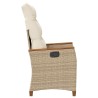 Chaise de jardin inclinable Beige et crème 64 x 57,5 x 112 cm 550016550016