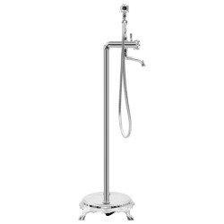 Robinet de baignoire sur pied Acier inoxydable 99,5 cm Argenté 550025550025