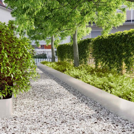 Bordures de pelouse 10 pcs 25x103 cm acier inoxydable 550033550033