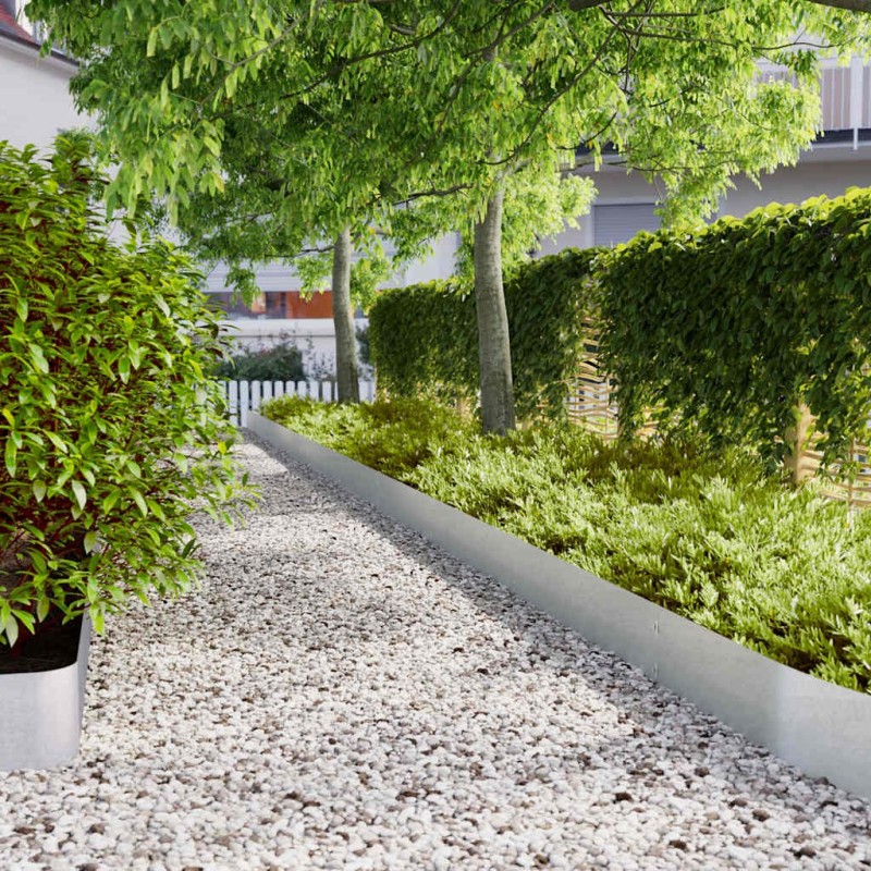 Bordures de pelouse 30 pcs 20x103 cm acier galvanisé 550036550036