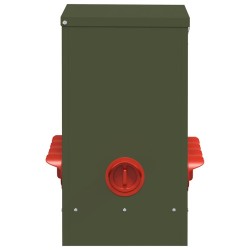 Mangeoire pour poules 2 pcs Vert olive 60,5 x 29 x 51 cm 550039550039