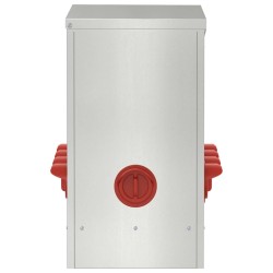 Mangeoire pour poules 2 pcs Argent 60,5 x 29 x 51 cm 550040550040