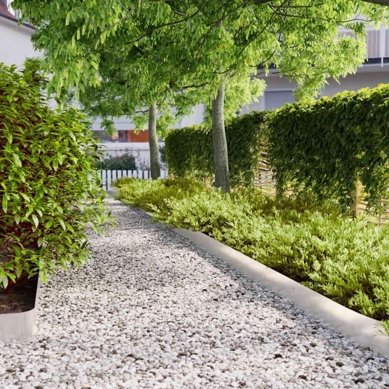 Bordures de pelouse 10 pcs 15x103 cm acier inoxydable 550046550046