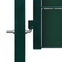 Portail de clôture en PVC et acier 100x100 cm vert 550051550051