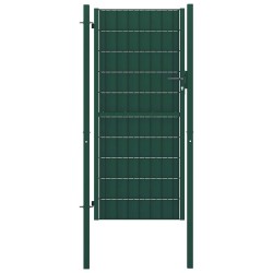 Portail de clôture en PVC et acier 100 x 124 cm vert 550053550053