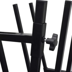 Tréteau enduit de poudre noir pour travail en bois 550058550058