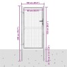Portail de jardin en acier galvanisé 100 x 150 cm argenté 550064550064