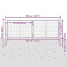 Portail de jardin en acier galvanisé 300 x 75 cm argent 550067550067