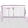 Portail de jardin en acier galvanisé 300 x 100 cm argenté 550069550069