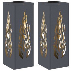 Lumière de chemin LED solaire 2 pcs Anthracite 550077550077