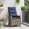 Chaise de jardin inclinable Gris et bleu marine polyrotin 550098550098