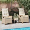 Chaise de jardin inclinable Beige et crème 64 x 57,5 x 112 cm 550101550101