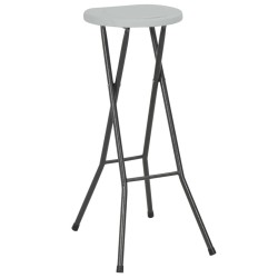 Tabourets de bar pliables lot de 2 PEHD et acier Blanc 550119550119