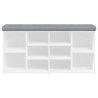 Banc à chaussures Blanc 102x32x50 cm Bois d'ingénierie 550123550123