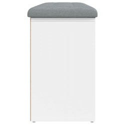 Banc à chaussures Blanc 102x32x50 cm Bois d'ingénierie 550123550123