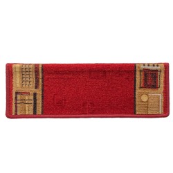 Tapis d'escalier autoadhésifs 5 pcs 65x21x4 cm Rouge 550126550126