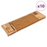 Tapis d'escalier autoadhésifs 10 pcs 65x21x4 cm Beige 550128550128