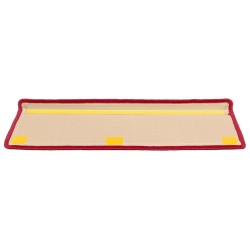 Tapis d'escalier autoadhésifs 10 pcs 65x21x4 cm Rouge 550129550129