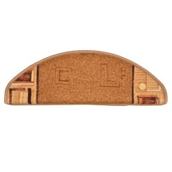 Tapis d'escalier autoadhésifs 10 pcs 65x21x4 cm Beige 550134550134