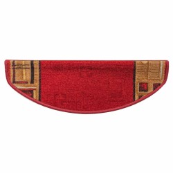 Tapis d'escalier autoadhésifs 10 pcs 65x21x4 cm Rouge 550140550140
