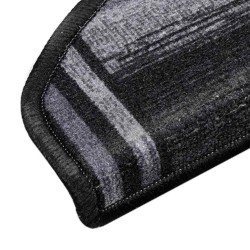 Tapis d'escalier autoadhésifs 10 pcs 65x21x4 cm Noir et gris 550145550145