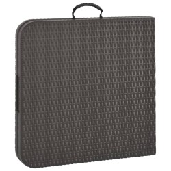 Table de jardin pliante Marron 120x60x74cm PEHD Aspect de rotin 550159550159