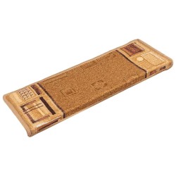 Tapis d'escalier autoadhésifs 5 pcs 65x21x4 cm Beige 550161550161