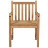 Chaises de jardin lot de 2 et coussins crème Bois teck massif 550170550170