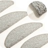 Tapis de marches d'escalier 15 pcs Gris clair 56x17x3 cm 550176550176