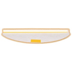 Tapis d'escalier 15 pièces 65 x 21 x 4 cm Crème Demi-rond Grand 550183550183
