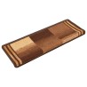 Tapis d'escalier autoadhésifs 10 pcs 65x21x4 cm Marron 550184550184