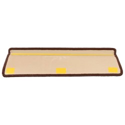 Tapis d'escalier autoadhésifs 10 pcs 65x21x4 cm Marron 550184550184
