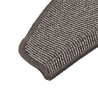 Tapis d'escalier 15 pièces 65 x 21 x 4 cm Gris Demi-rond Grand 550185550185