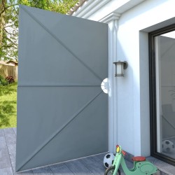 Auvent latéral pliable de terrasse Gris 300 x 200 cm 550186550186