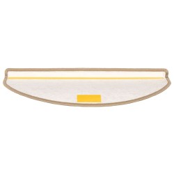 Tapis d'escalier 15 pièces 65 x 21 x 4 cm Marron Demi-rond Grand 550202550202