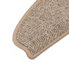 Tapis d'escalier 15 pièces 65 x 21 x 4 cm Marron Demi-rond Grand 550202550202