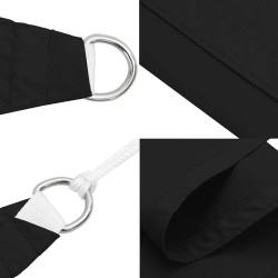Voile de parasol tissu oxford rectangulaire 3,5x5 m noir 550207550207