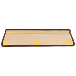 Tapis d'escalier autoadhésifs 5 pcs 65x21x4 cm Marron 550208550208