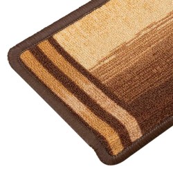 Tapis d'escalier autoadhésifs 5 pcs 65x21x4 cm Marron 550208550208