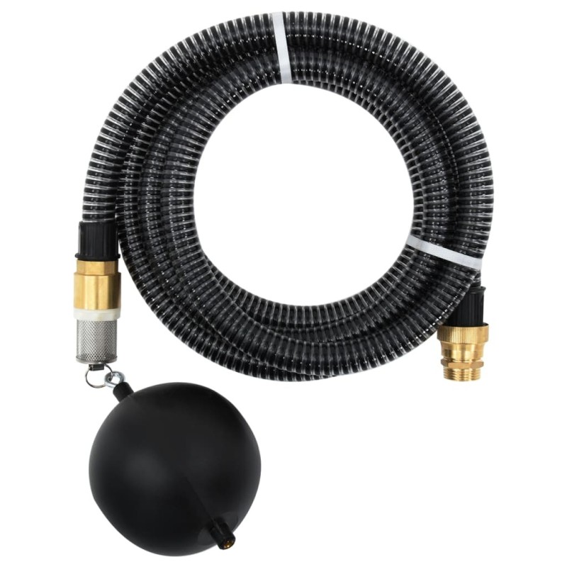 Tuyau d'aspiration avec raccords en laiton noir 1,1" 4 m PVC 550210550210