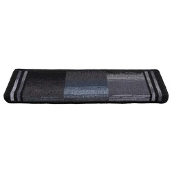 Tapis d'escalier autoadhésifs 10 pcs 65x21x4 cm Noir et gris 550211550211
