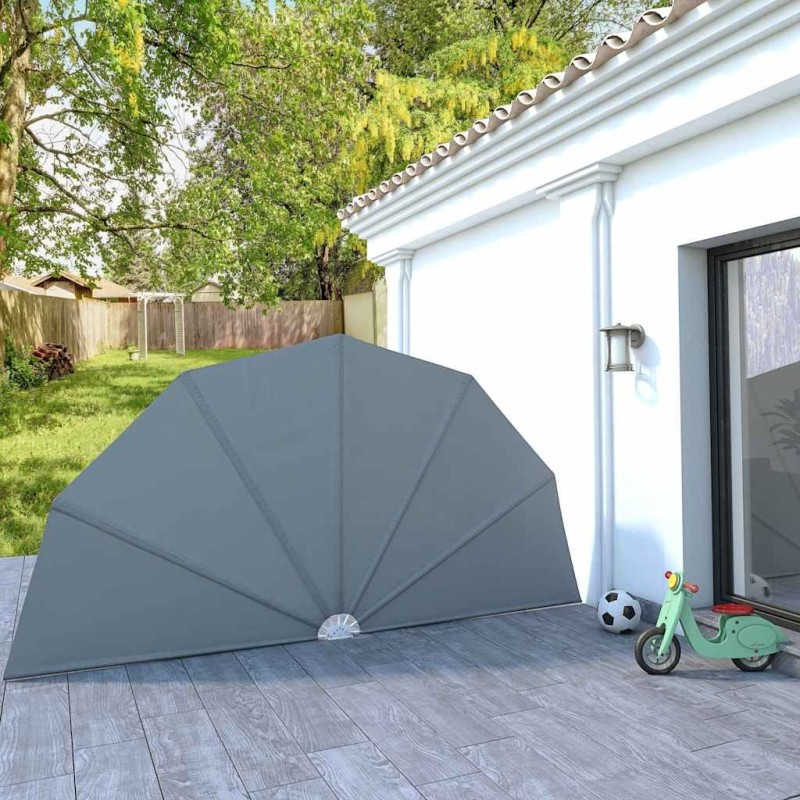 Auvent latéral pliable de terrasse Gris 200 cm  550227550227