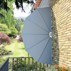 Auvent latéral pliable de terrasse Gris 160 cm 550229550229