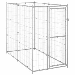 Chenil extérieur pour chiens Acier galvanisé 110x220x180 cm 550243550243