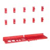 Kit de stockage avec panneaux muraux 71 pcs Rouge et noir 550273550273