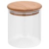 Pots de conservation en verre couvercle en bambou 10 pcs 600 ml 550287550287