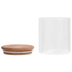 Pots de conservation en verre couvercle en bambou 10 pcs 600 ml 550287550287