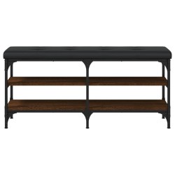Banc à chaussures chêne marron 102x32x47 cm bois d'ingénierie 550291550291