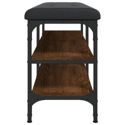 Banc à chaussures chêne marron 102x32x47 cm bois d'ingénierie 550291550291